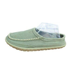 LL Bean Green Canvas Non-slip Lightweight Mountain Slipper Scuffs Size 9 M